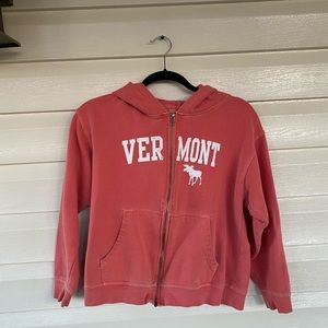 Orange Vermont Zip Up Hoodie Size M